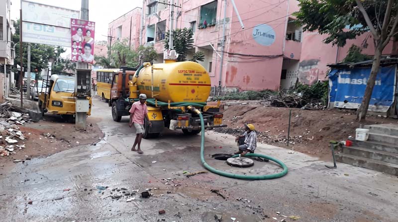 Commercial septic tank cleaning service by HHH Septic Tank Cleaners